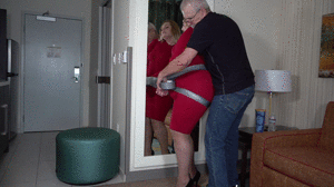 www.gndbondage.com - GNDB0596-Playing hard to get got the BBW Tease taped tight thumbnail